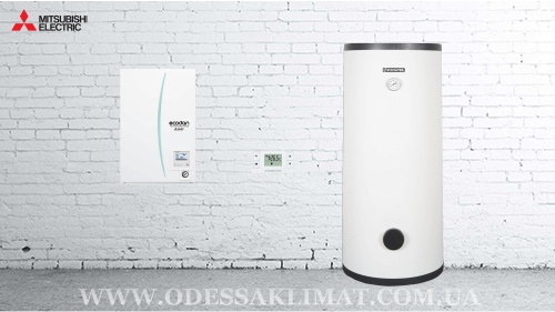 Mitsubishi Electric Ecodan тепловой насос в комбинации с баком косвенного нагрева