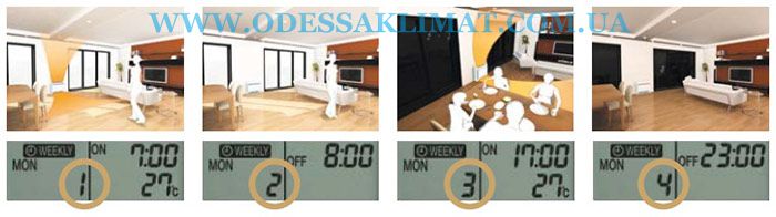 Daikin weekly timer